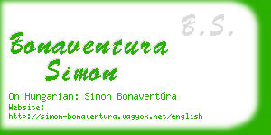 bonaventura simon business card